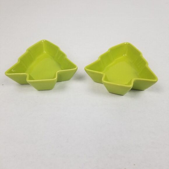 Celebrate It Mini Green Christmas Tree Candy/Nut Dish Set‎ - Picture 6 of 7
